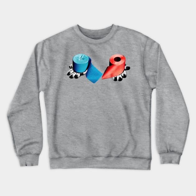 Aka Manto | 赤マント | Red or Blue Paper Crewneck Sweatshirt by NerdSloth